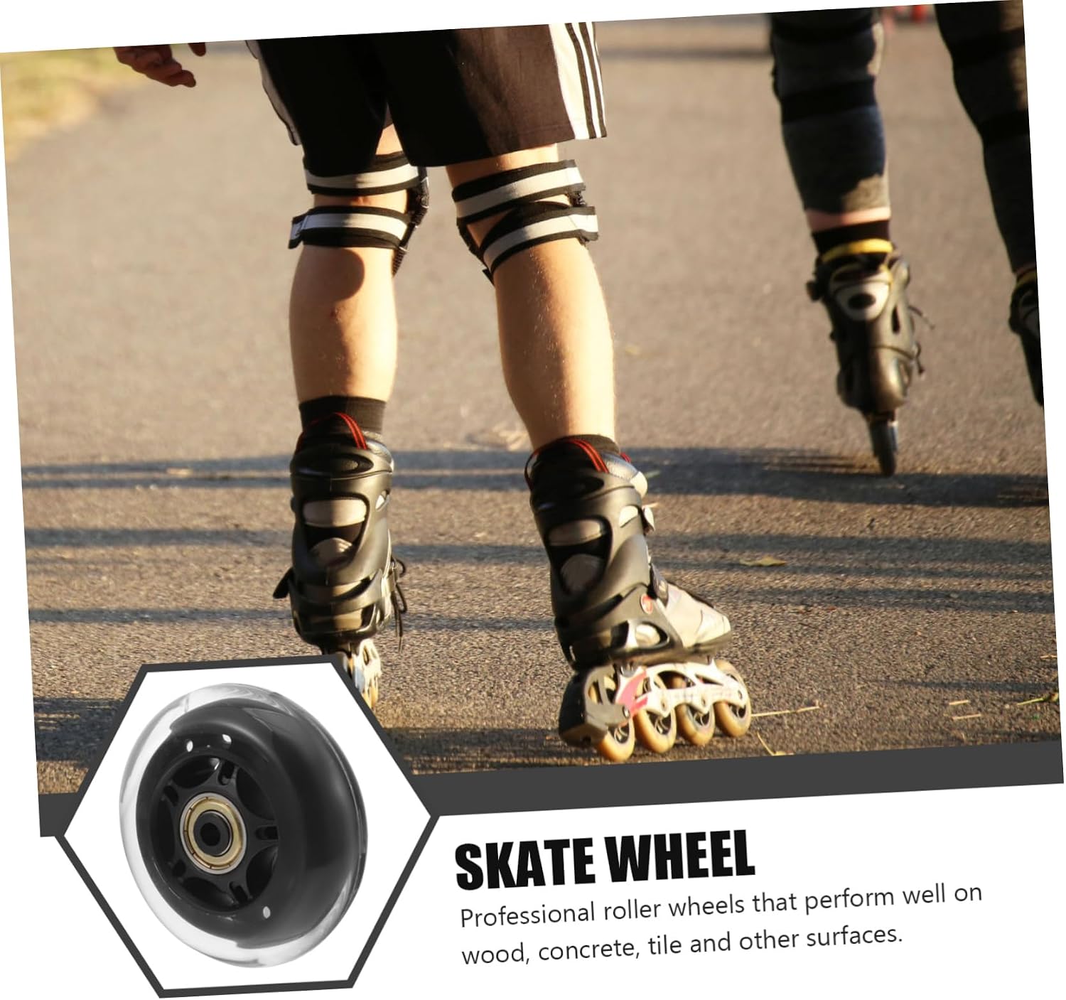 Replaceable Skate Wheels 2 Pack 3'' Silent Outdoor Wheels Ideal for Roller Skates Pu Material Roller Skating Accessory