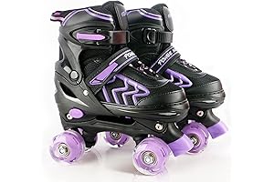 Adjustable Roller Skates for Girls Ages 8-12