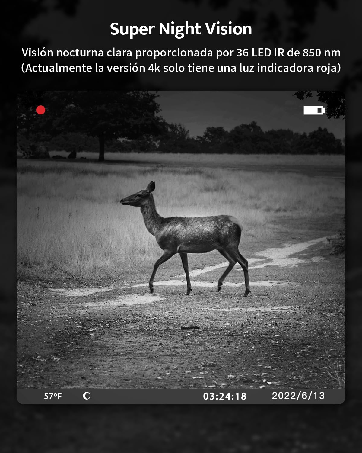 usogood - Cámara de Caza Nocturna 4K 48MP, Cámara Fototrampeo con Visión Nocturna Infrarroja, Trampa Fotográfica con 8 Pilas y Tarjeta de Memoria 32GB, Cámara de Fototrampeo Impermeable para Exterior