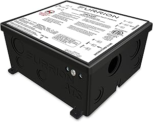 Furrion 50 Amp Automatic Transfer Switch for RV to changeover input between 125/250Volt AC power sources. With Vibrationsmart & Climatesmart Technology- F50-ATS , Black
