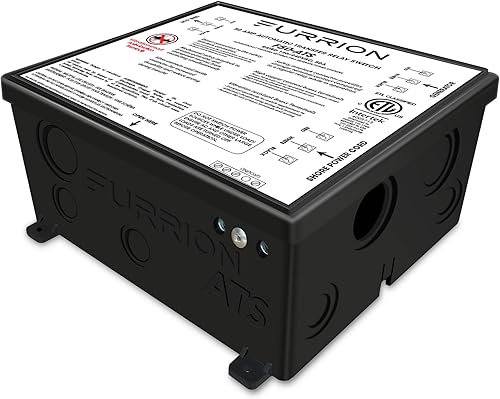 Furrion Interruptor de transferencia automática de 50 Amp para RV para cambio de entrada entre fuentes de alimentación de 250/125V CA. Con