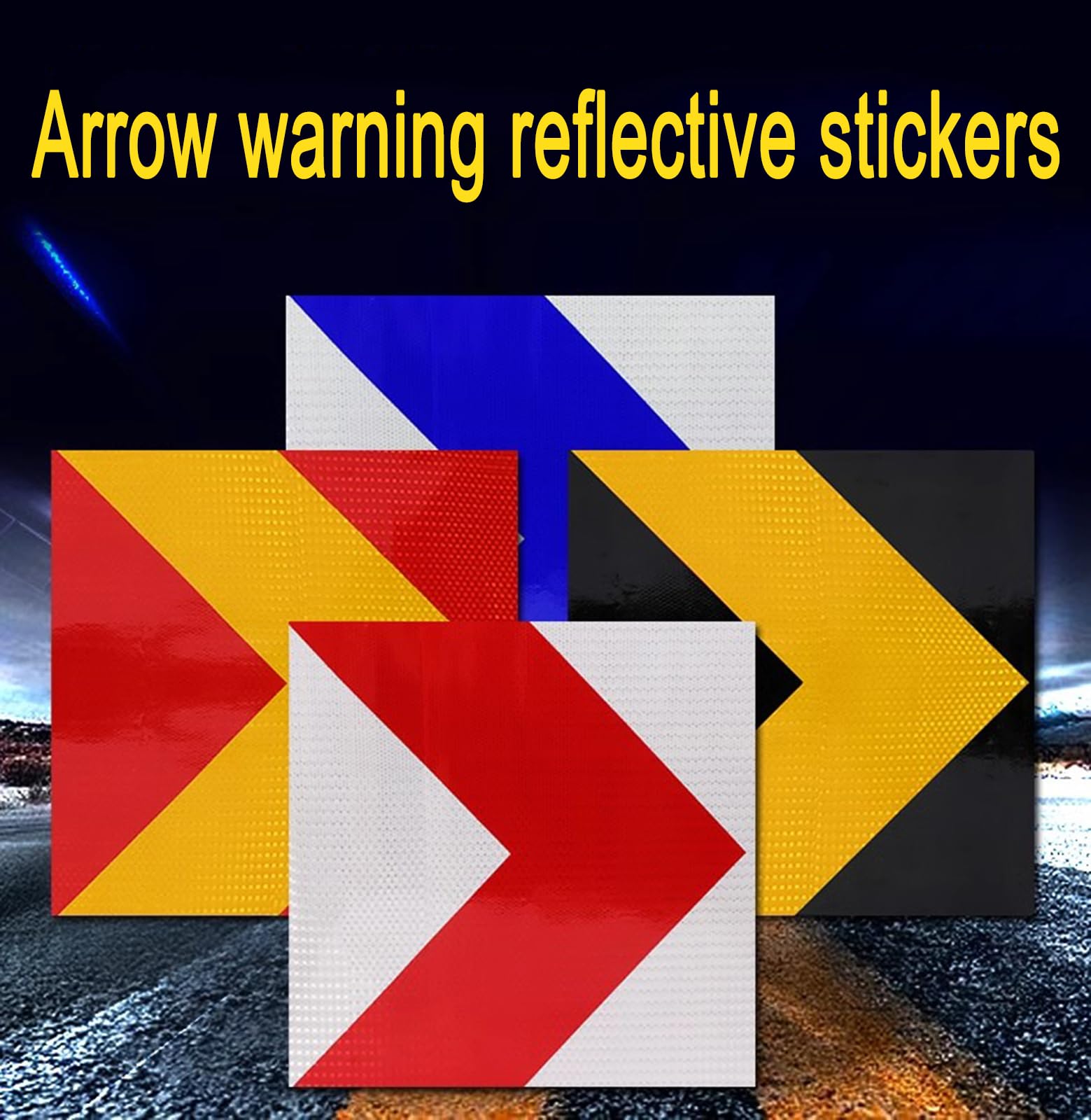 Cinta de seguridad reflectante de alta visibilidad, 50 cm x 24 m, impermeable, azul y blanco (amarillo rojo) para vehículos, camiones, remolques, barcos y carteles, durabilidad superior y seguridad