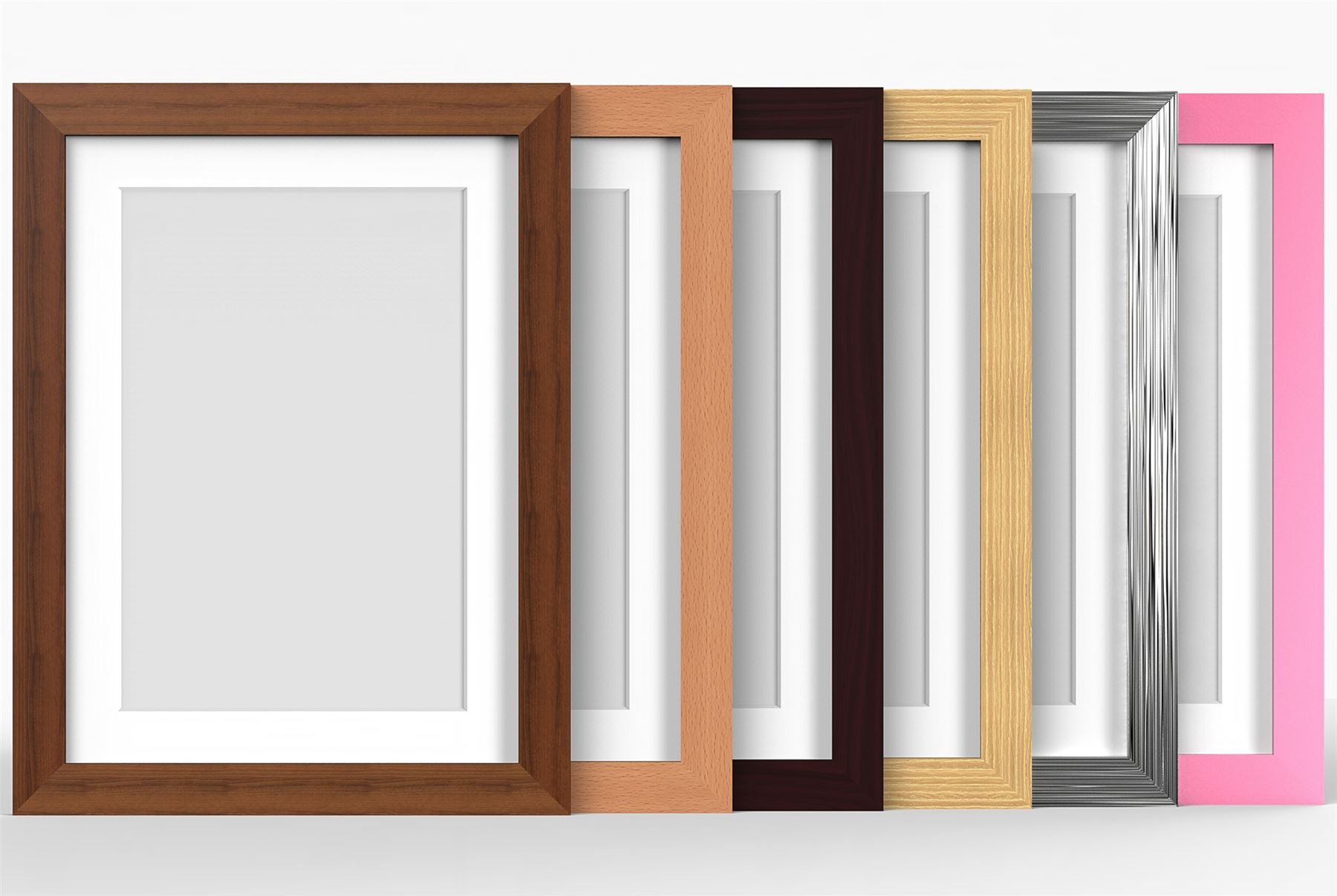 Framesplus Dark Teak Frame White Mount A3 Dark Teak Modern Photo Picture Poster Frame With White A4 Mount