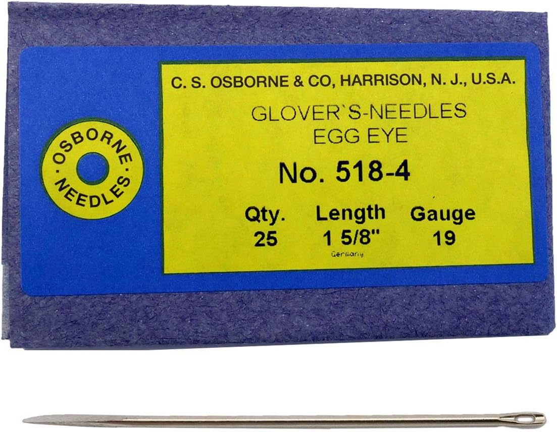 C.S. Osborne Pack of 25 Glover's Needles #518 (518-4) Size 4 Made in USA