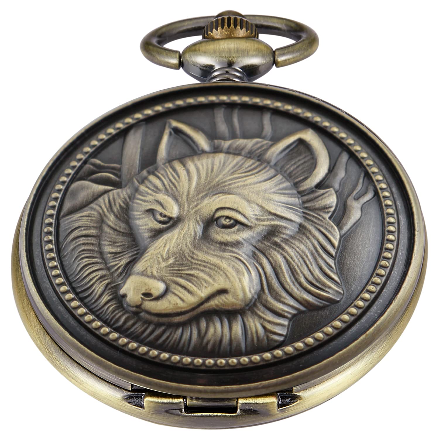Men's Pocket Watch, Arabic Digital Dial Pocket Watches with Chain for Men