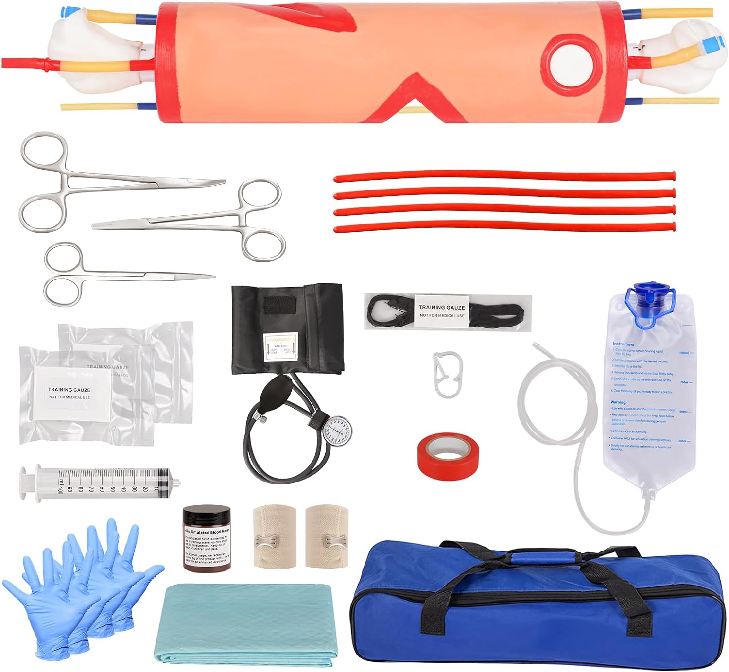 Wound Packing Trainer Kit, Stop The Bleed Kit, Survival Kit,Bleeding Control Kit for Medical Education, First Aid Emergency Practice, Public & Training Medical Professionals