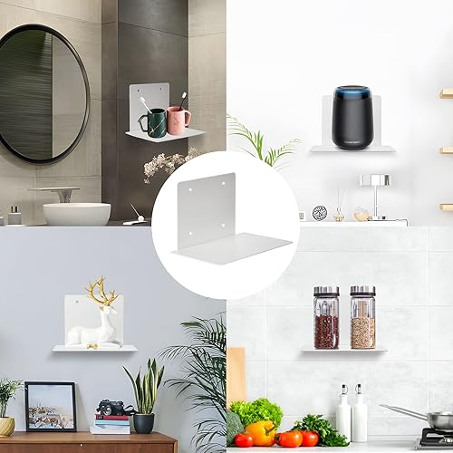 Miniatura 6 de ECOSEAO Estantes Flotantes de Libros para Pared, Organizadores de Libros de Alta Resistencia, Estantes de Pared de Hierro para Hogar, Oficina, Aula,