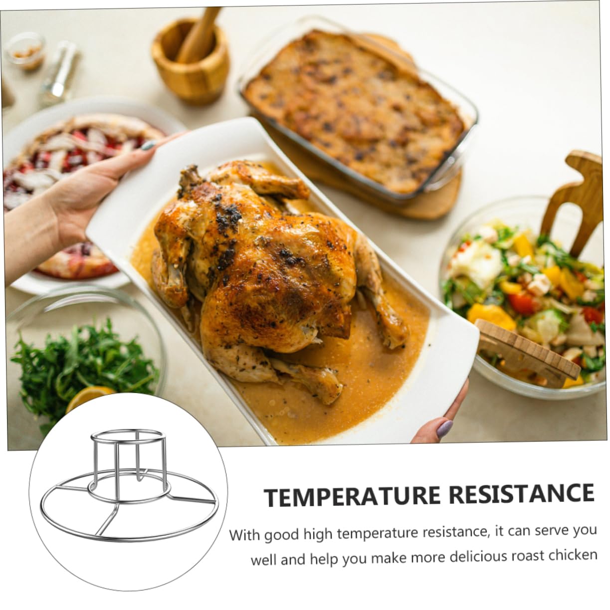 TOYANDONA 2pezzi Pollo da Esterno Supporto Rotondo per Birra Utile per Pollo Arrosto Realizzata in Acciaio Inox Lucidato Resistente alle Alte Temperature Facile da Trasportare e Riporre
