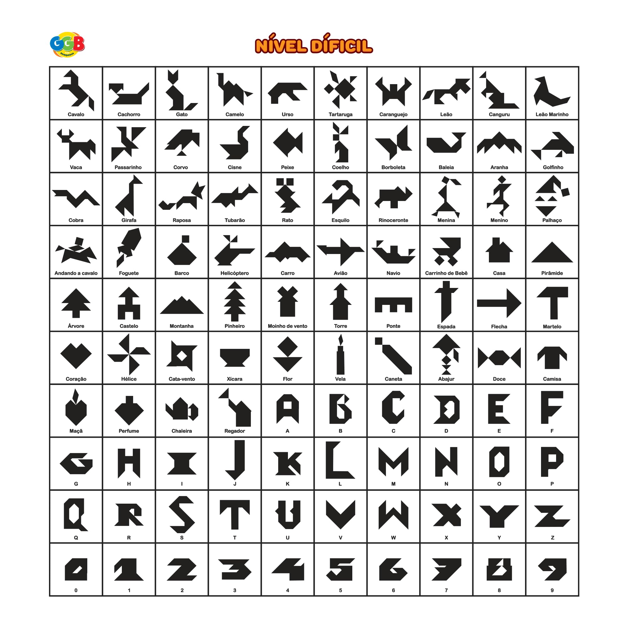 Tangram 14Pcs | Amazon.com.br