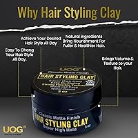 Vista 3 de UOG (United One - Arcilla para peinar el cabello, de alta sujeción, acabado mate, no grasa y re-estilizable, flexible y fácil de lavar), fórmula