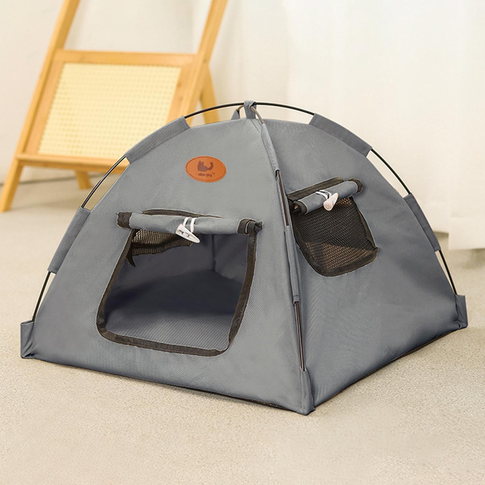 Cat Tent House Rifugio per Gatti Tenda Animali Domestici Cuccia Portatile Materiale Oxford per Animali Fino a 2kg Adatta per Balcone Terrazzo Interni, XL