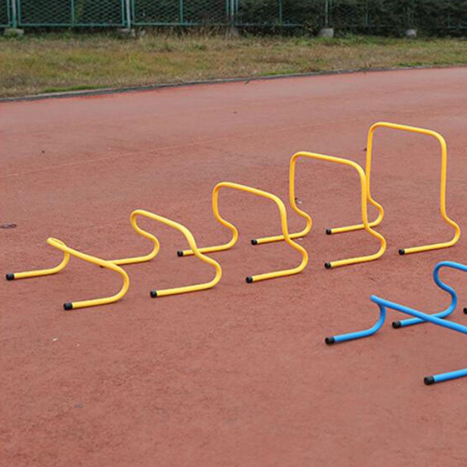 perfk 5 Pezzi di Ostacoli per l'agilità, Attrezzatura per l'allenamento della velocità, Ostacoli multifunzionali Gialli per Il Campo Fitness, Sport, 40 Cm