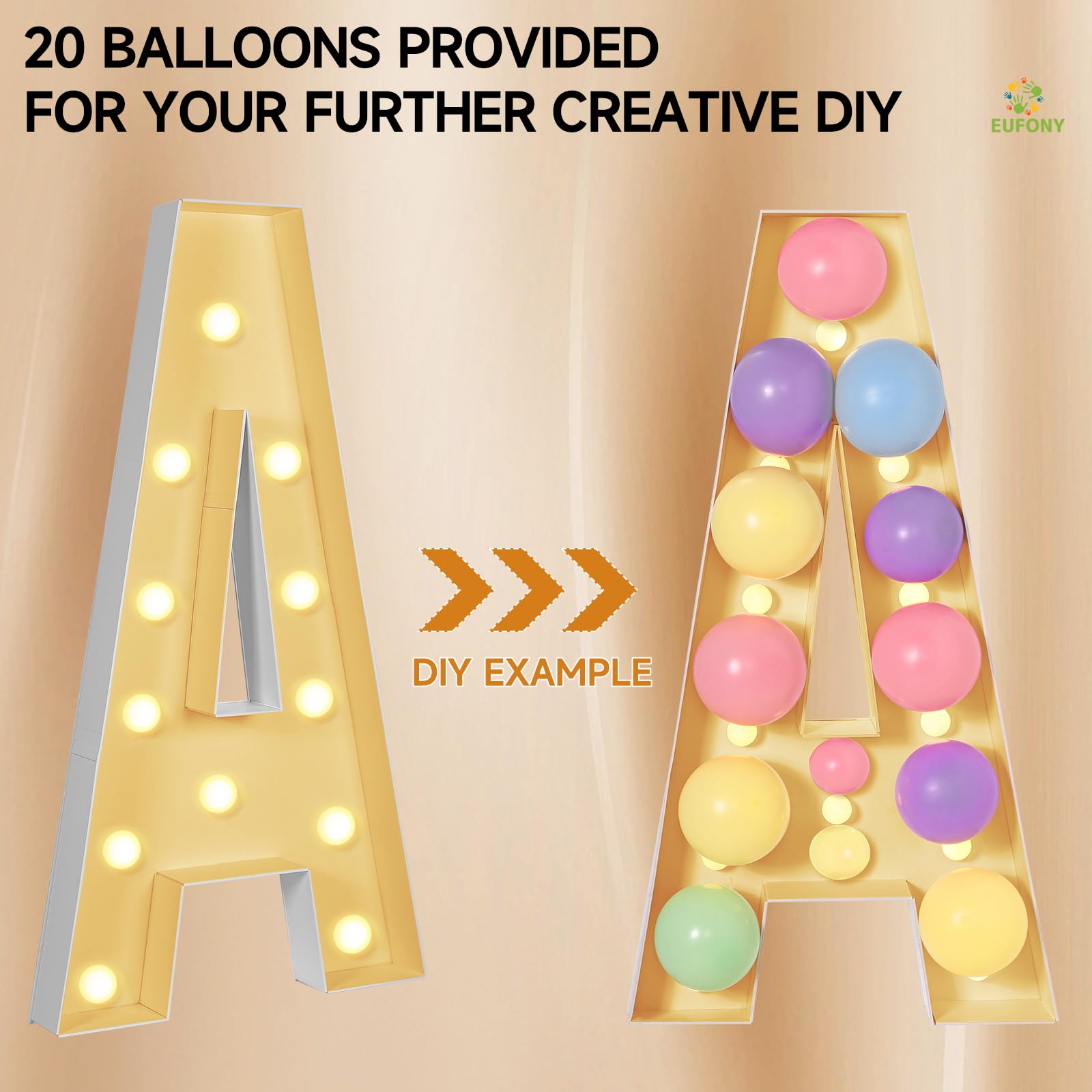 eufony Letras de marquesina de 4 pies, letra X grande para decoraciones de fiesta de cumpleaños, letras gigantes iluminadas para quinceañera, decoración de fiesta de aniversario, letra X de 4 pies con
