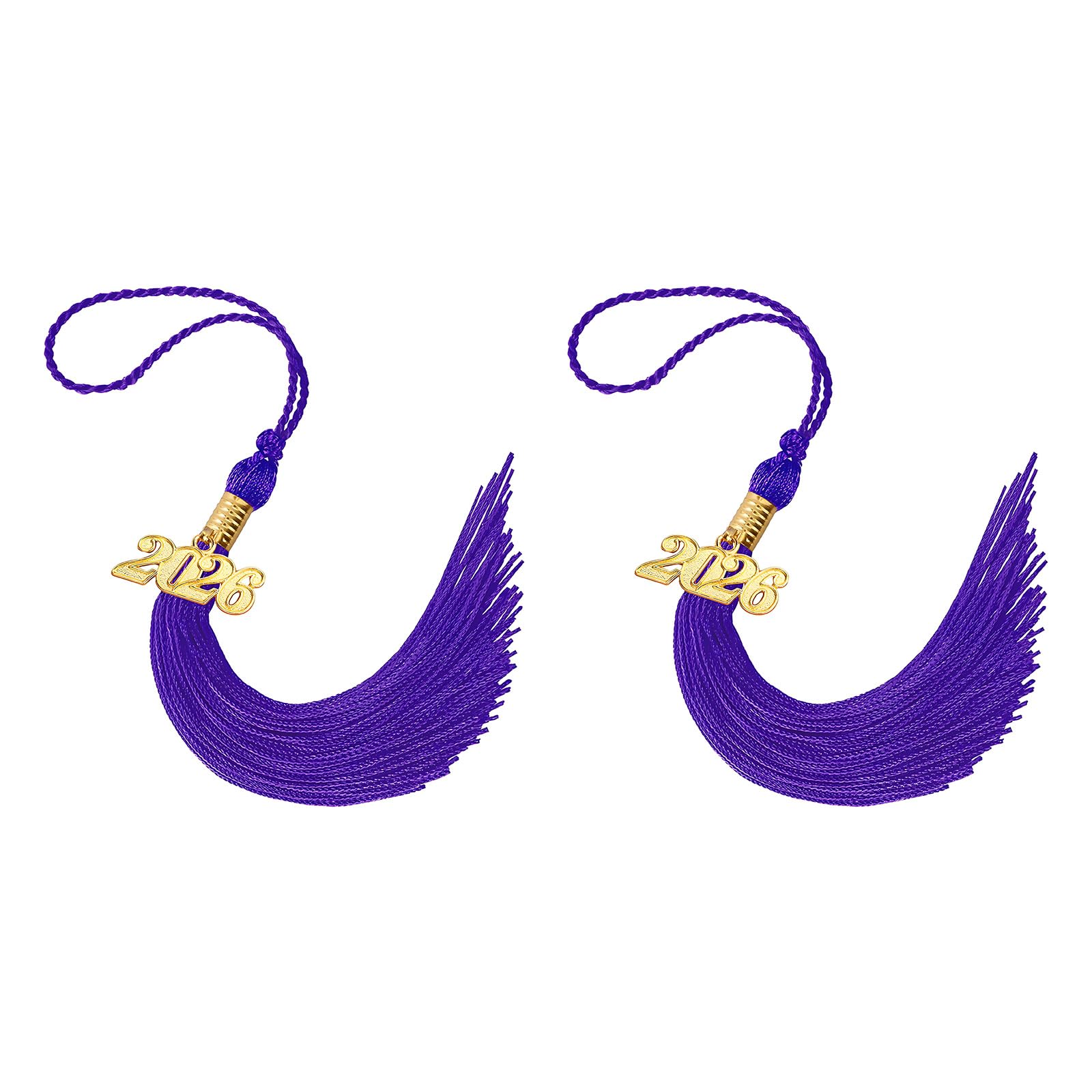Hsyzygian 2026 Polyester Graduation Tassels with Secure Clip for Cap and Craft Projects Graduation Tassels