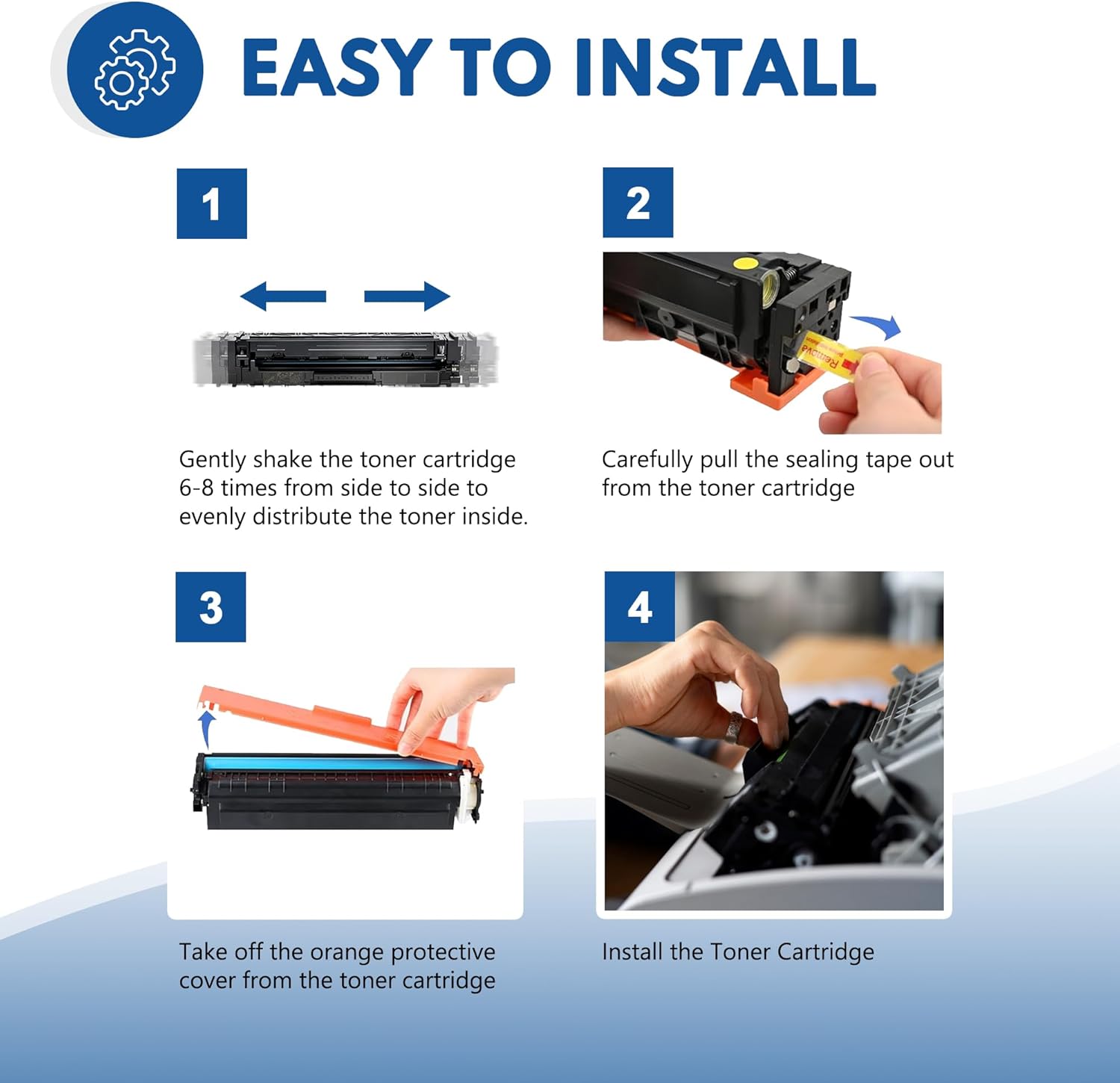 414A Toner Cartridges 4 Pack Replacement for HP 414A W2020A W2021A W2022A W2023A Work with Color Pro MFP M479fdw M479fdn M454dw M454dn Enterprise M480f M455dn Printer Ink 414A