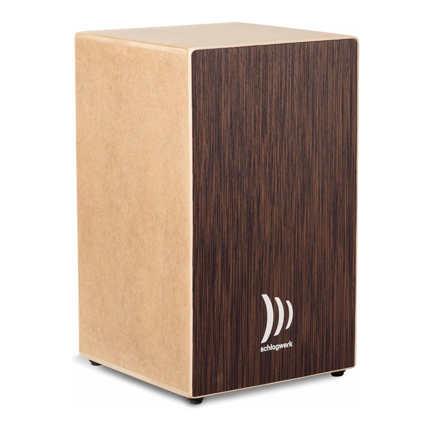 Schlagwerk CBA30SW - Cajón Pro Wenge, Instrumento Musical Cajón de Musica (incluye almohadilla de asiento y funda Keepdrum)