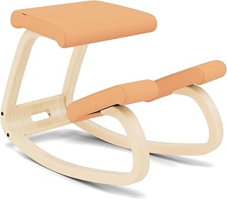 Variable, Original Silla de Rodillas, diseño de Peter Opsvik, Natural/Naranja, Disfrute de una garantía de 10 años