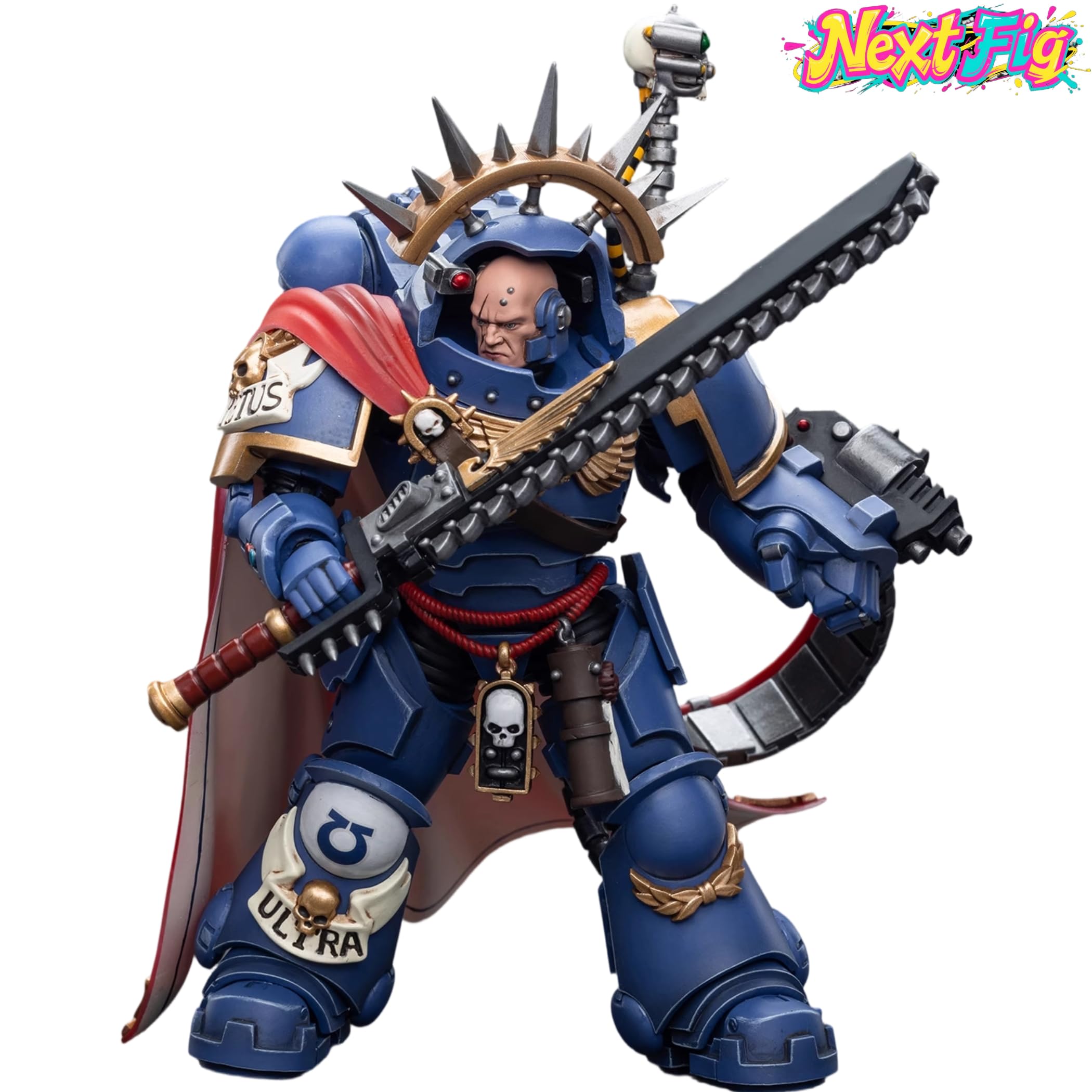 JOYTOY Warhammer 40K 1/18 Action Figure Ultramarines Primaris Captain in Gravis Armatura Fratello Capitano Voltian Modello da collezione