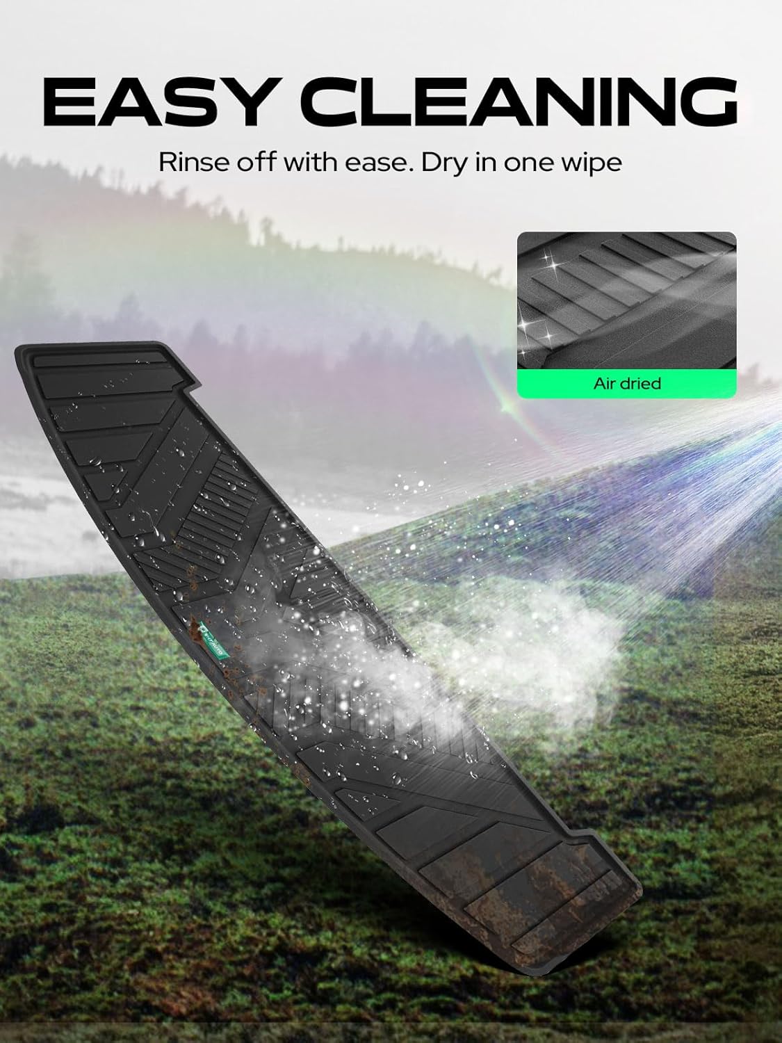 YHTAUTO Cargo Mat Compatible with Hyundai Santa Fe 2024-2026 (Not Fits Hybrid), TPE All Weather Car Mat Waterproof Anti-Slip Odorless, Interior Accessories, Cargo Mat Trunk Mat - Image 8