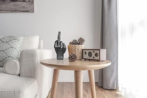 Miniatura 4 de Gold Polyresin Hand Gesture Peace Sign Decor Boho Shelf Decor Accents Knick Knacks Middle Finger Practical Joke Halloween Prank Gifts (Middle-gole)