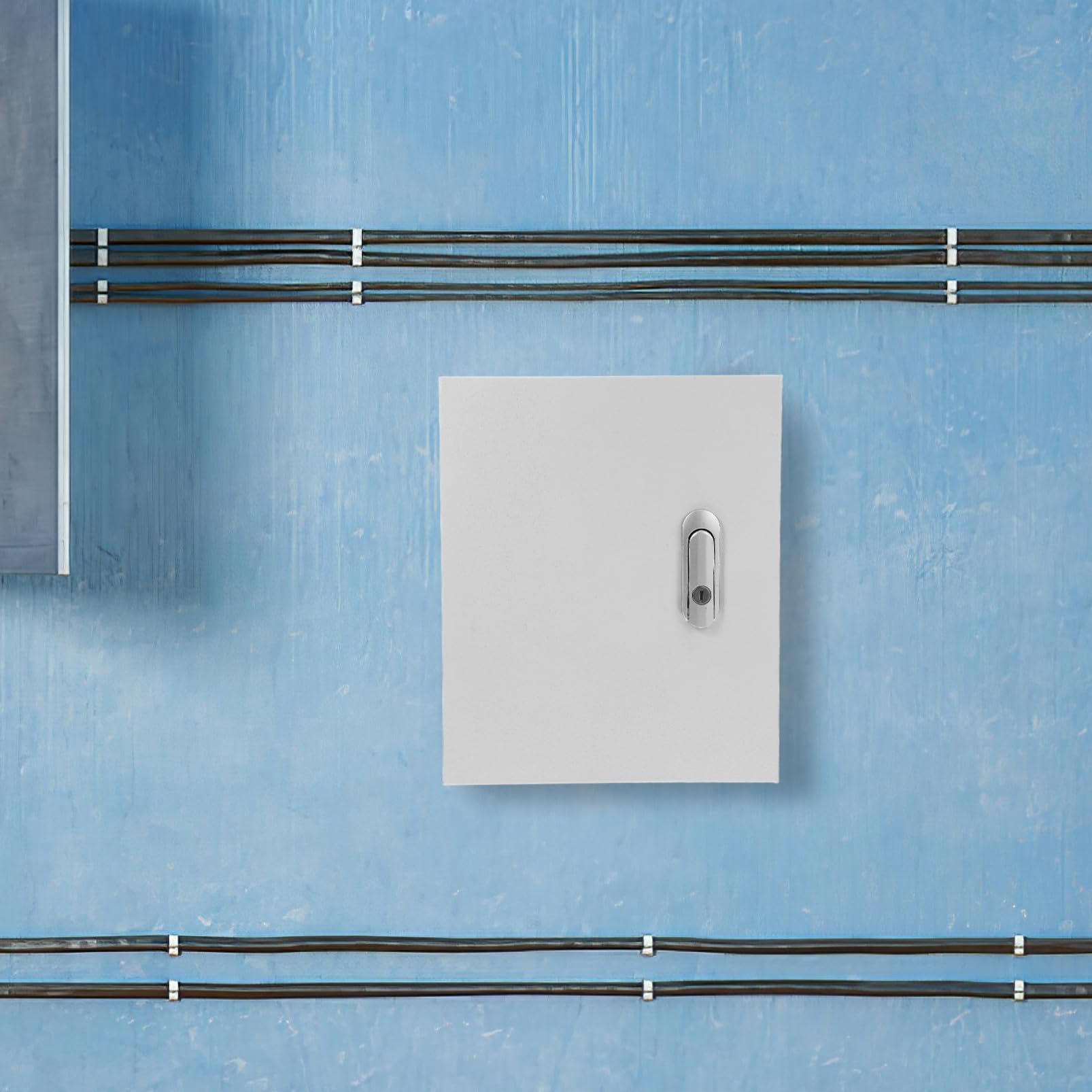 Operitacx Wandmontierter Außenverteilerkasten aus Edelstahl mit Verstärktem Gehäuse und Langem Schloss für Zuverlässige Elektrische Steuerung im Haus
