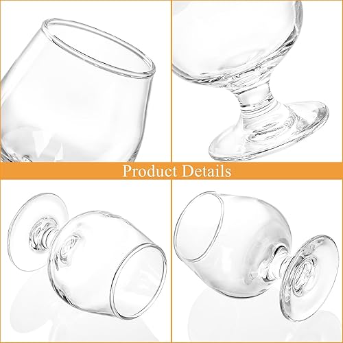 Miniatura 3 de ZOOFOX Juego de 6 pequeños chupitos de brandy, vasos de chupito de 5 onzas, lindos vasos de brandy coñac para whisky, bourbon, tequila, whisky o