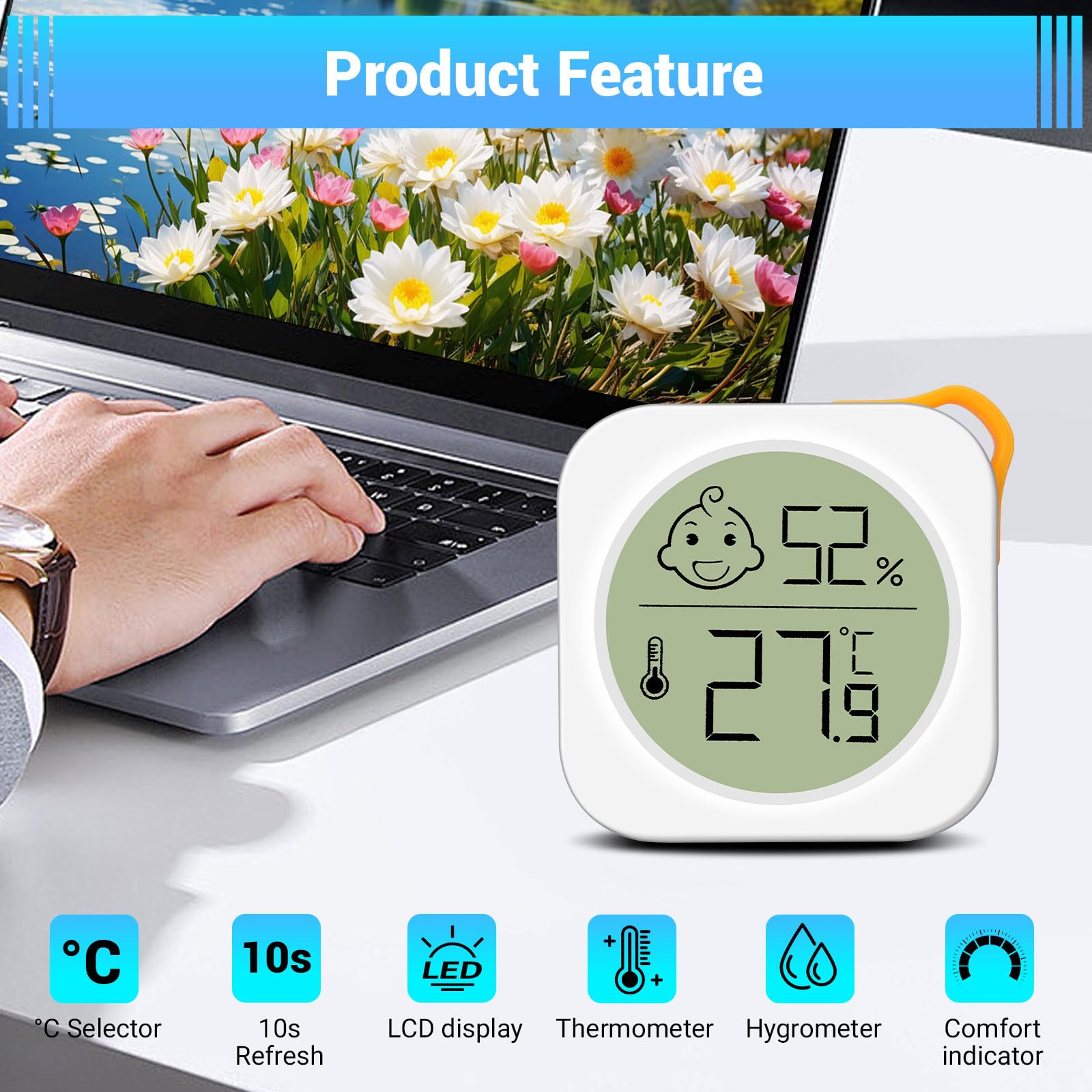 Thermomètres d'intérieur LCD numérique Lot de 3
