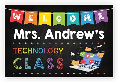 Minitowz Póster de clase de tecnología Computadoras Póster de profesor Tecnología de la Información Clase de Profesor Laboratorio de Computadora