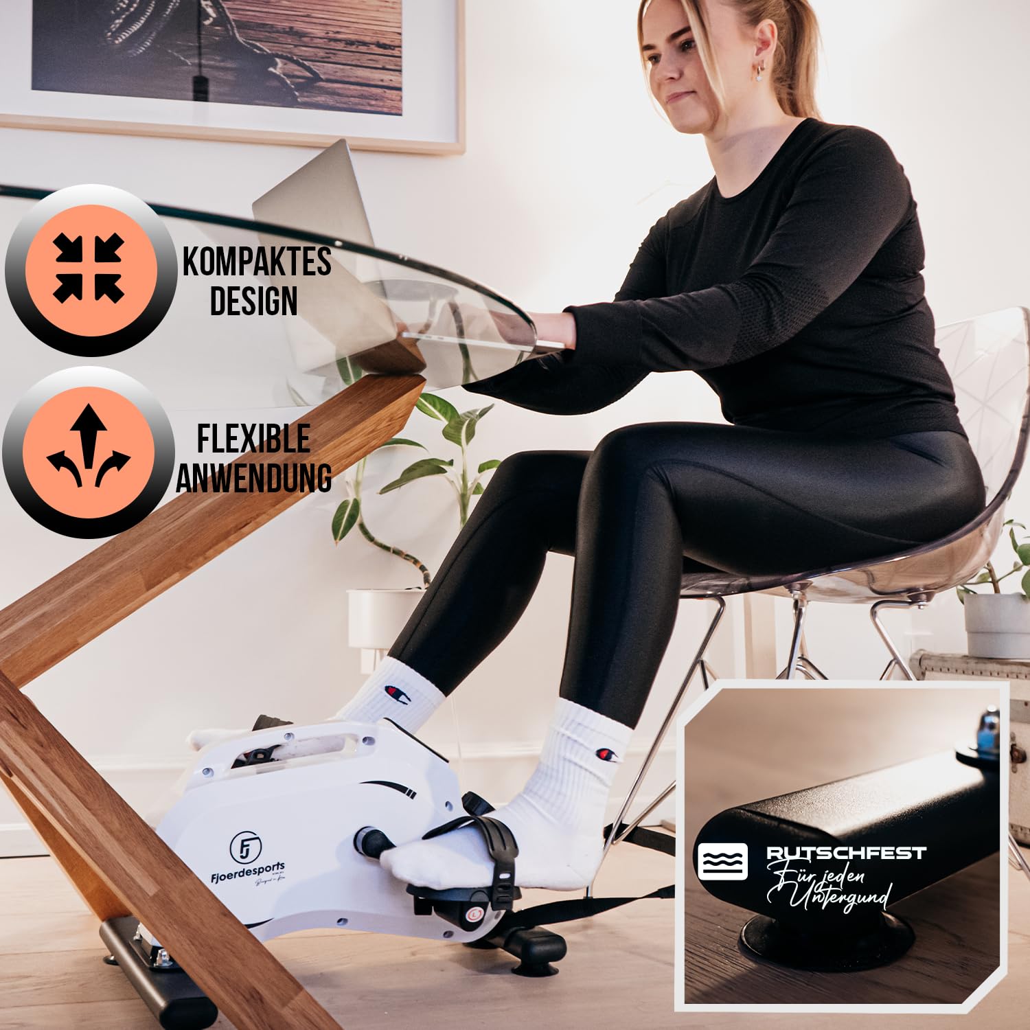 Arm- und Beintrainer, Mini-Heimtrainer, Bewegungstrainer, Training im Home-Office, mit Trainingsdisplay, Hometrainer, Verschiedene Widerstandsstufen, Seniorentrainer