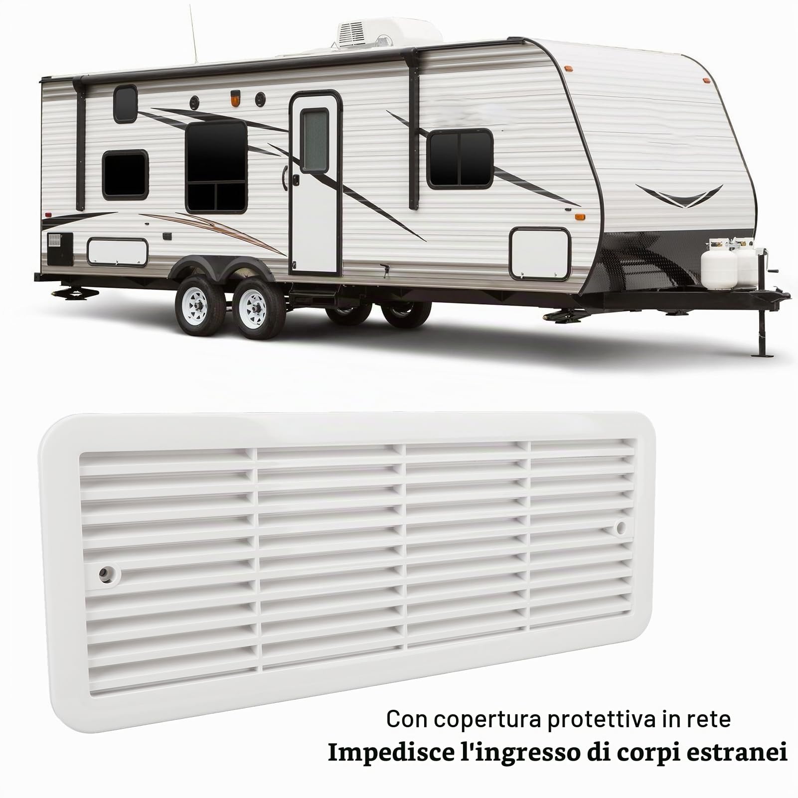 Aramox Ventilatore per Frigorifero per, 3 Ventole di Scarico Silenziose con Copertura Protettiva in Rete, Design di Ventilazione a Griglia, Adatto per e Yacht per