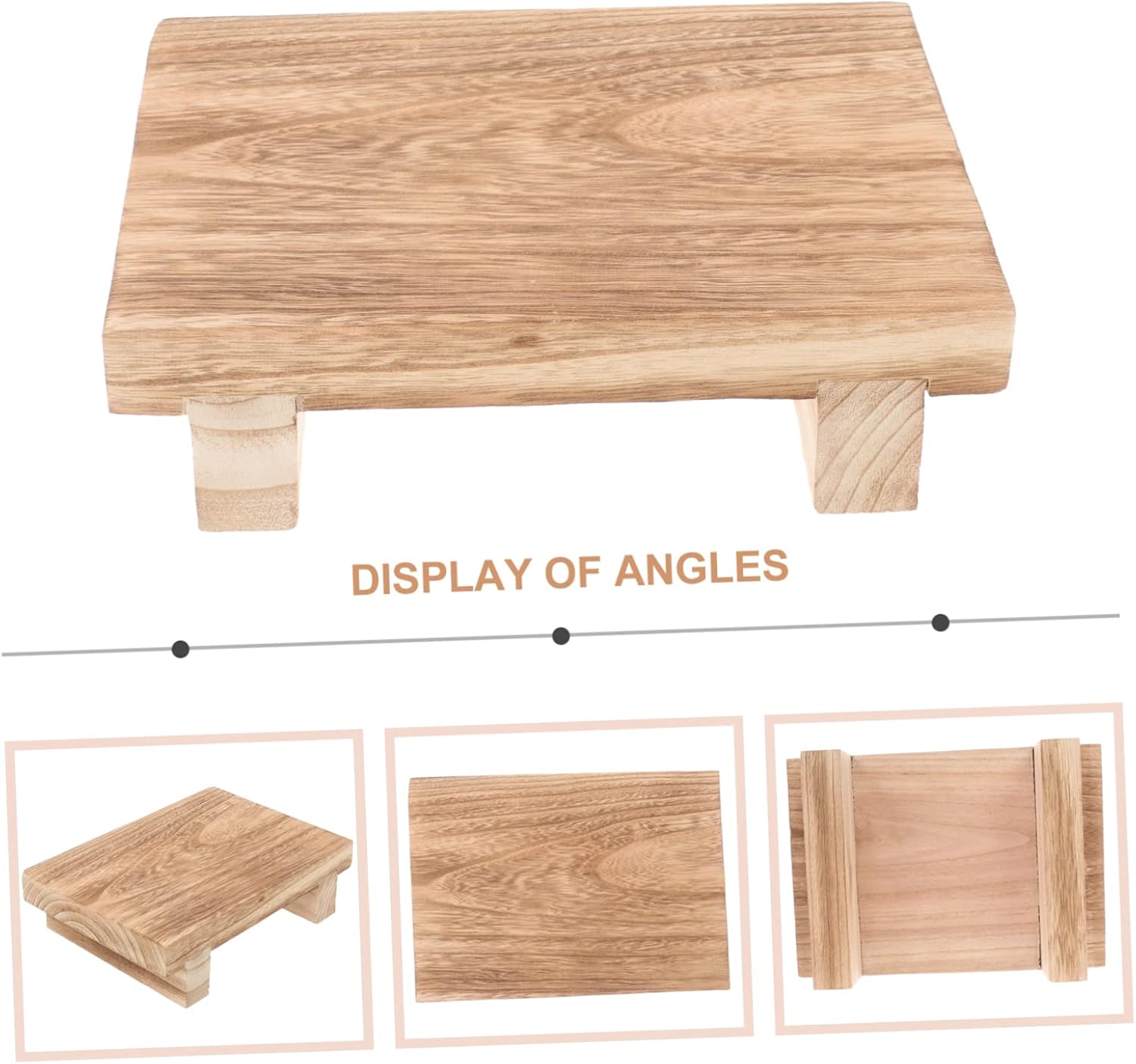 Wood Step Stool for Boys and Girls Boys and Girls Step Bench Teak Bathroom Stool