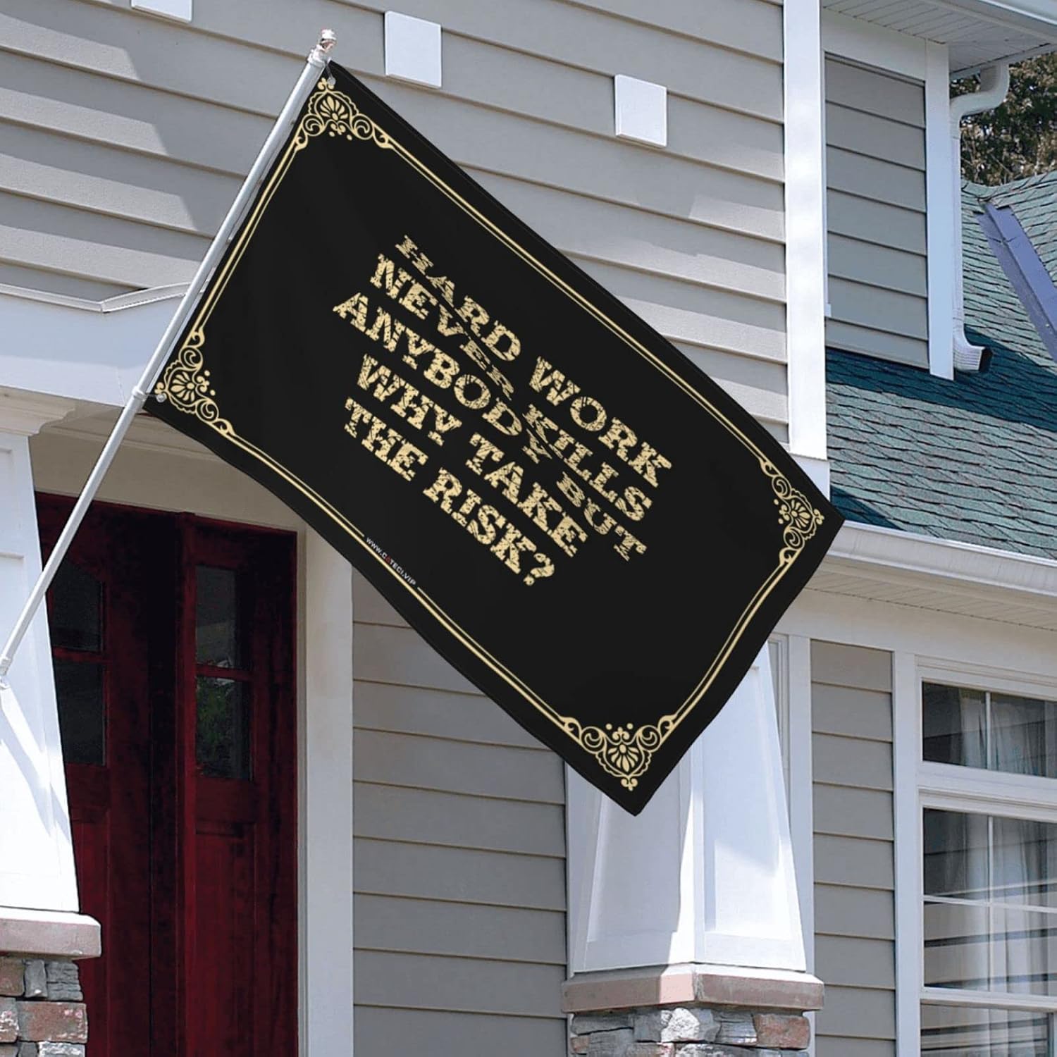 Cool Flags For Room Guys Hard Work Never Kills Anybody But Why Take The Risk? Flag Restroom Decor Gaming Room Accessories(152X244CM)