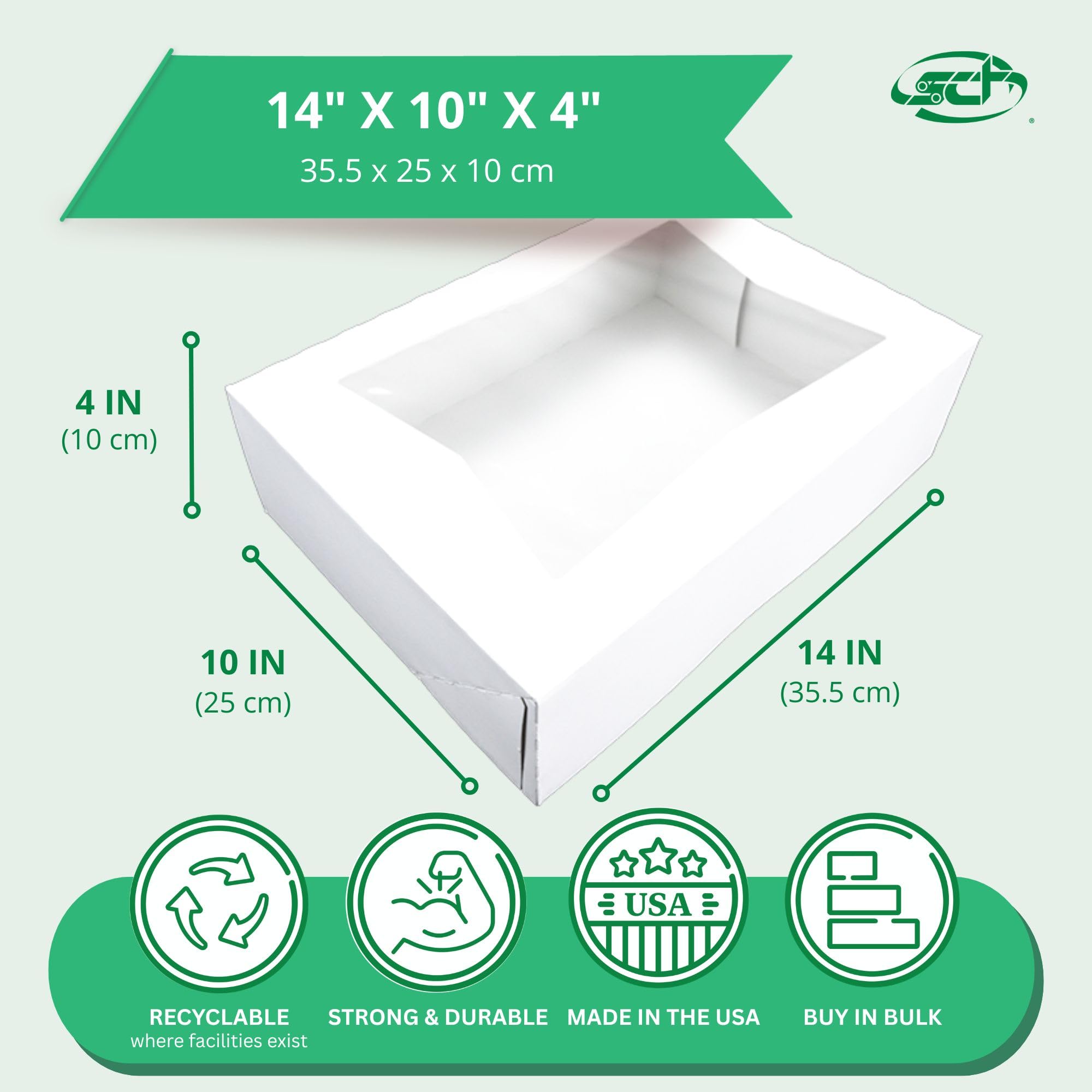 Southern Champion Cake Boxes - Window Bakery Boxes (Case of 100) -2