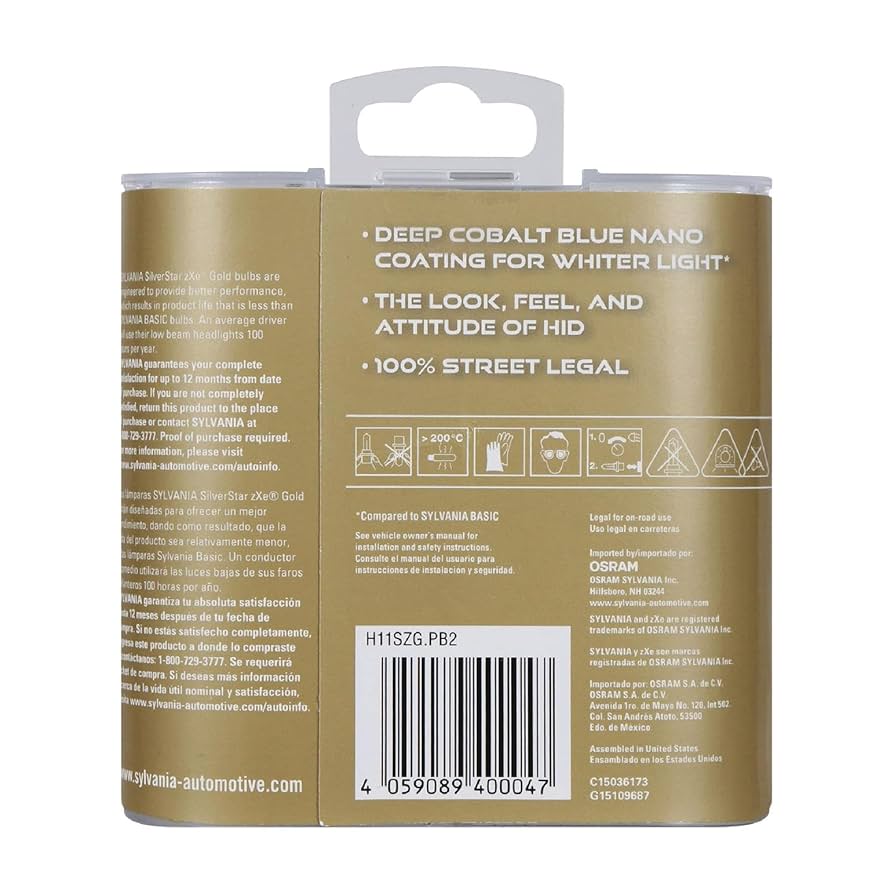 Amazon.com: SYLVANIA - H11 (64211) SilverStar zXe GOLD High
