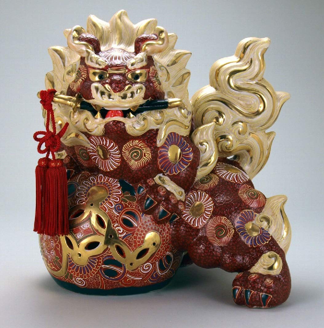 九谷焼 九谷の獅子の置物 12号剣獅子 盛 Amazon.co.jp: 九谷の置物 【九谷焼】12号剣獅子 盛 : ホーム