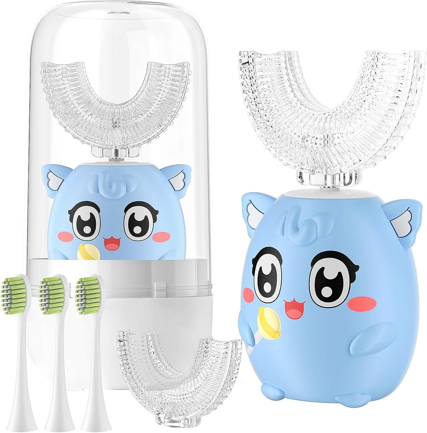 フォレオISSA mikroバブルブルー 子供用電動歯ブラシ シリコーン製