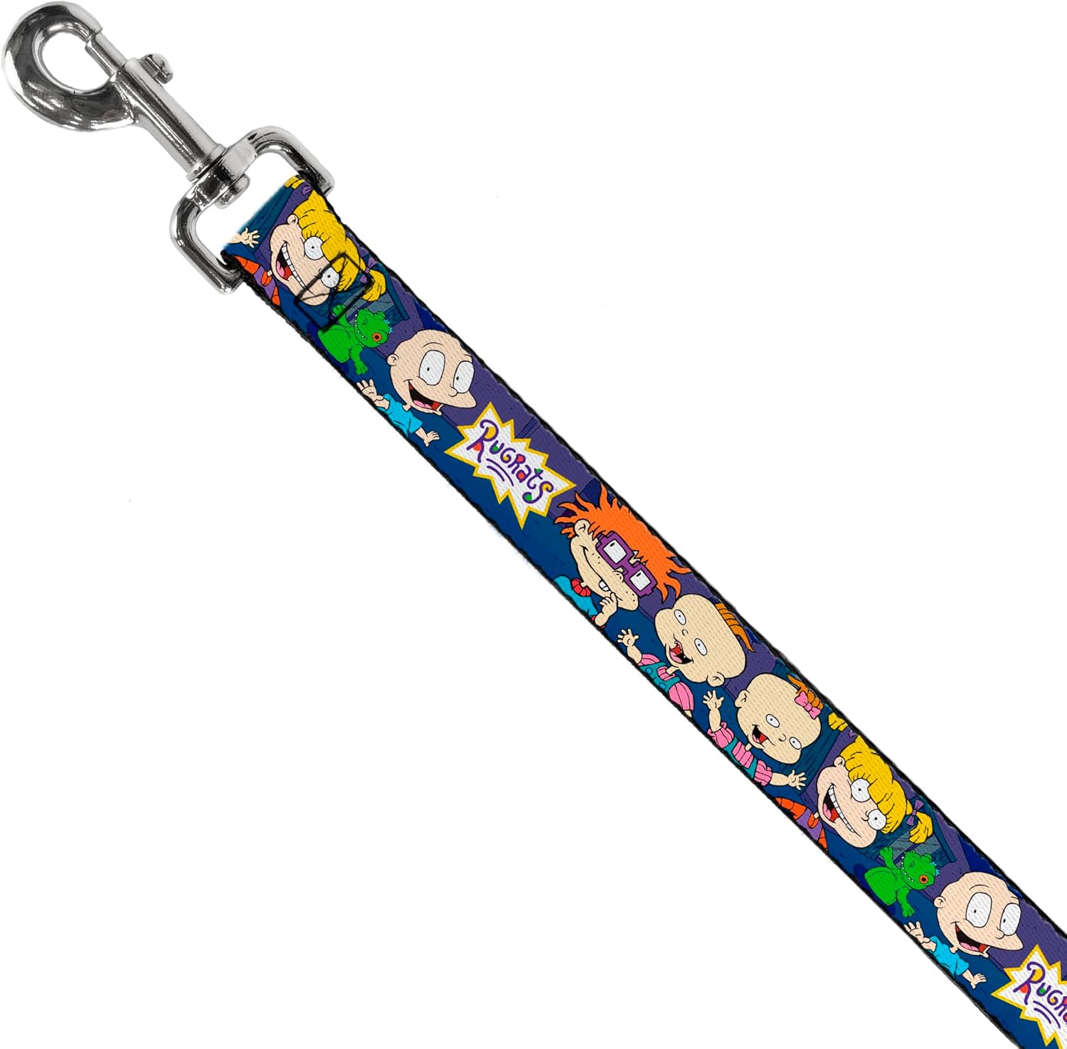 Dog Leash Rugrats Group Pose2 Reptar 4 Feet Long 1.5 Inch Wide