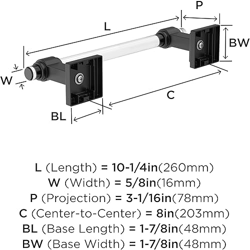 Vista 28 de Amerock BH36062CG10 - Toallero de mano Glacio de 5-7/16 pulgadas de longitud para pared de baño y cocina pequeña, accesorios de baño Transparente