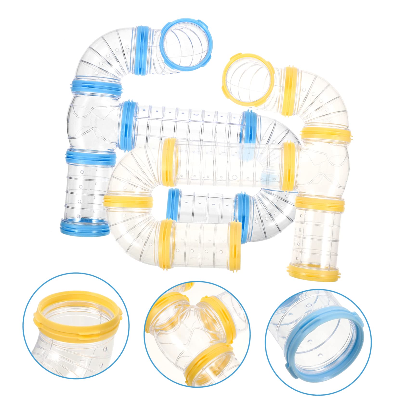 Hamster Tunnel Satz aus PP, Transparent, 2 Satz für Selbstgemacht Käfige