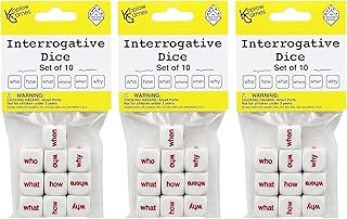 Koplow Games Interrogative Dice, 10/Set, 3 Sets (Kop12090-3)
