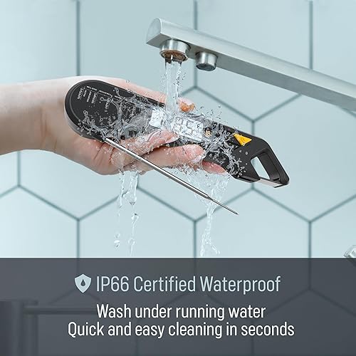 Miniatura 4 de Relleno de calcetines para hombres Termómetro digital de carne, termómetro digital de lectura instantánea para alimentos con sonda impermeable, luz