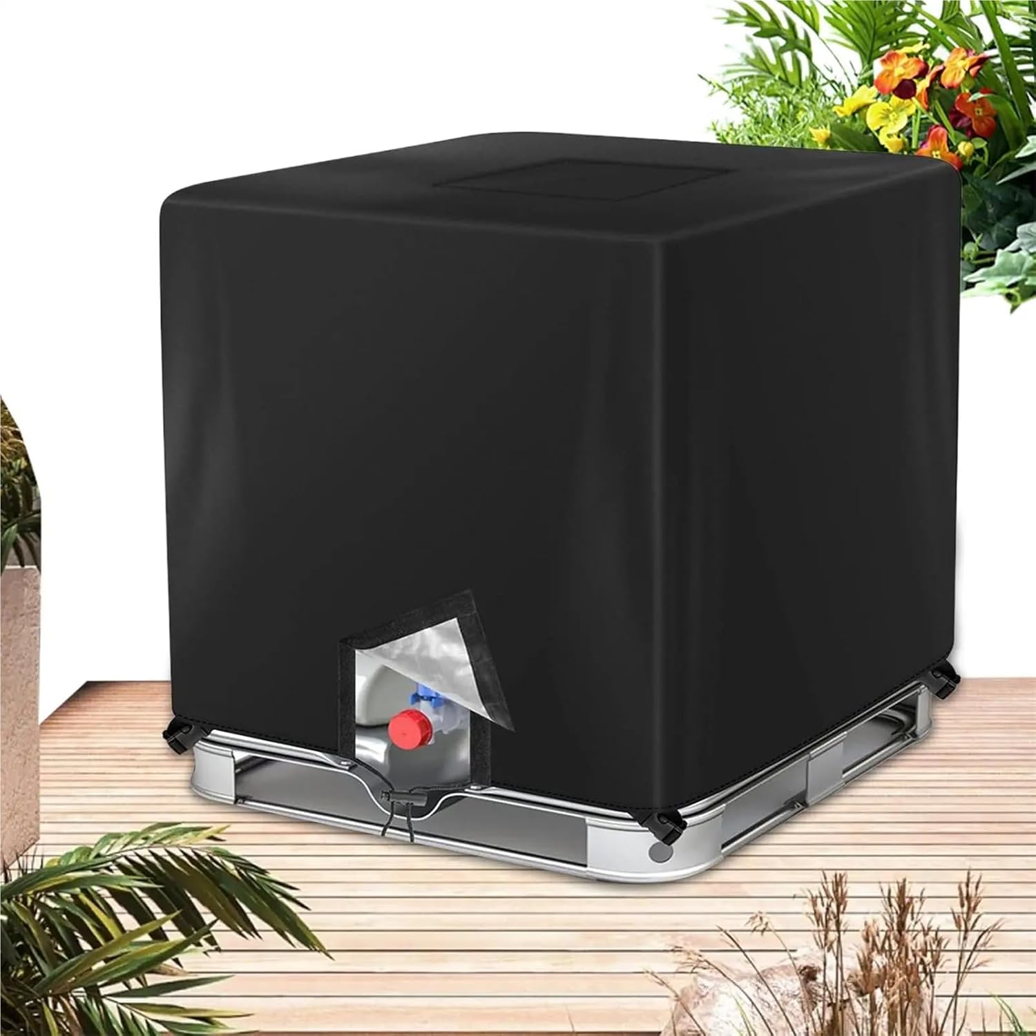 1000L Tank Cover - Abrasion Resistant, Sunshade & Wind/Rain Protective (Garden/Patio)