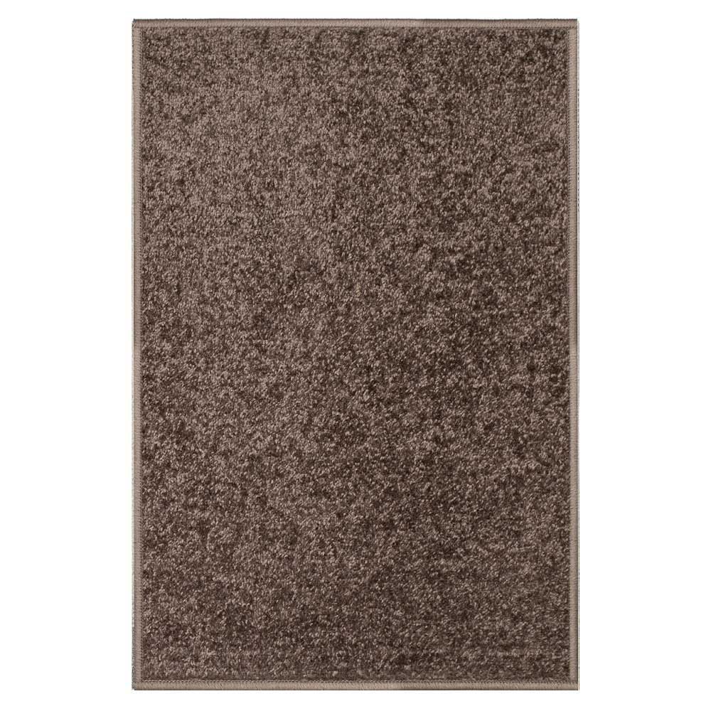 OLIVO.shop Tappeto Salotto Moderno, Tappeto Soggiorno, Tappeti Camera da Letto, Tappeto Salotto Lavabile, Morbido, Tinta Unita, LIVING MARRONE (160x230 cm)