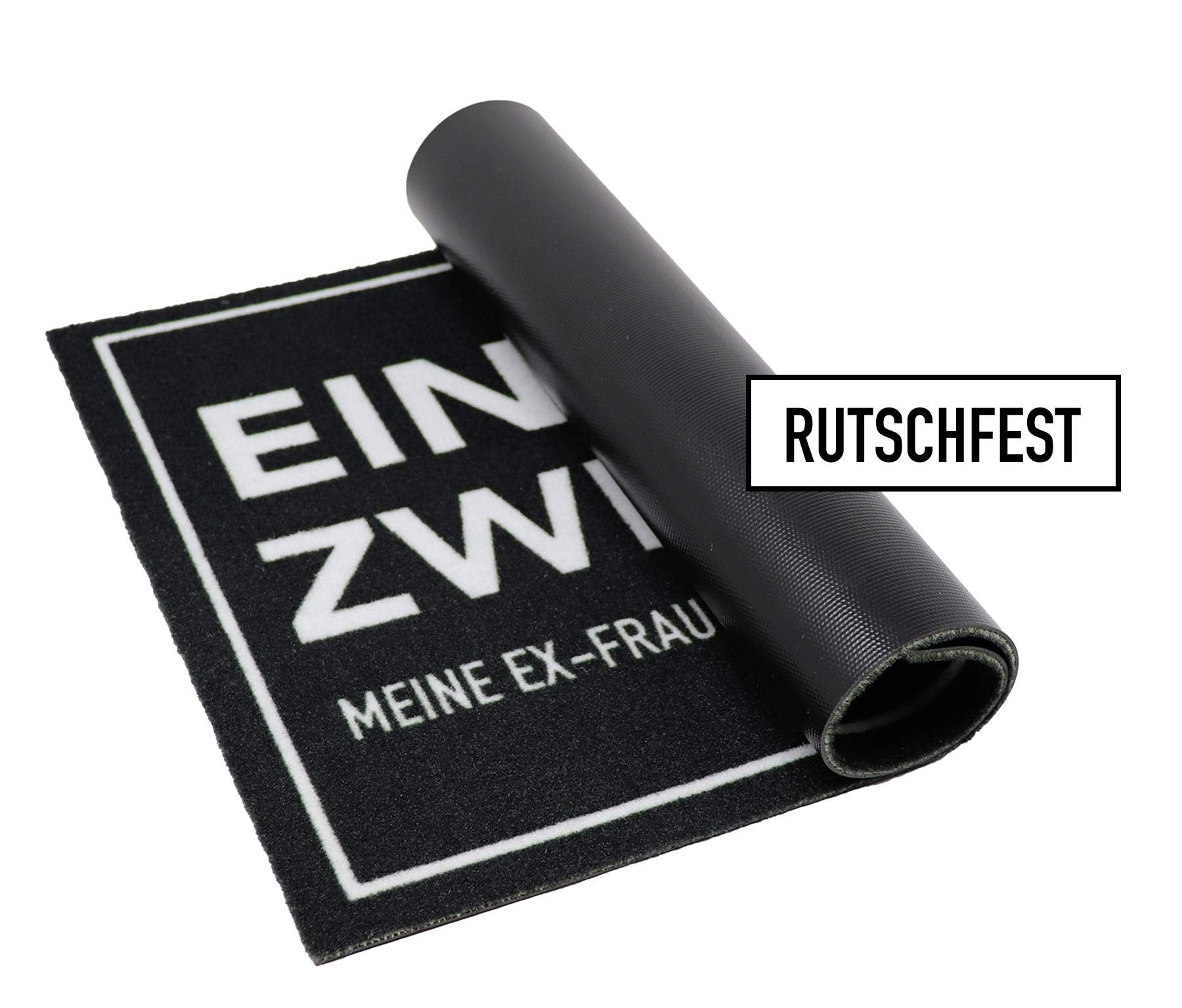 Close Up Einbruch zwecklos Fußmatte Meine Ex-Frau hat alles, Black, 40 x 60 cm (Rectangular) - Image 4