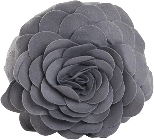 SARO LIFESTYLE Flower Garden - Almohada decorativa con inserto, 13 pulgadas, pizarra SARO LIFESTYLE Flower Garden - Almohada decorativa con inserto, 13 pulgadas, pizarra