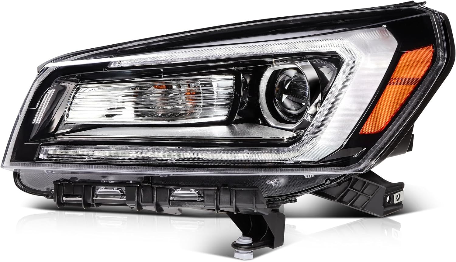 Headlight Assembly Fit with 2013-2016 for GMC ACADIA 2017 for GMC Acadia Limited Chrome Housing Left 23358994 GM2502376