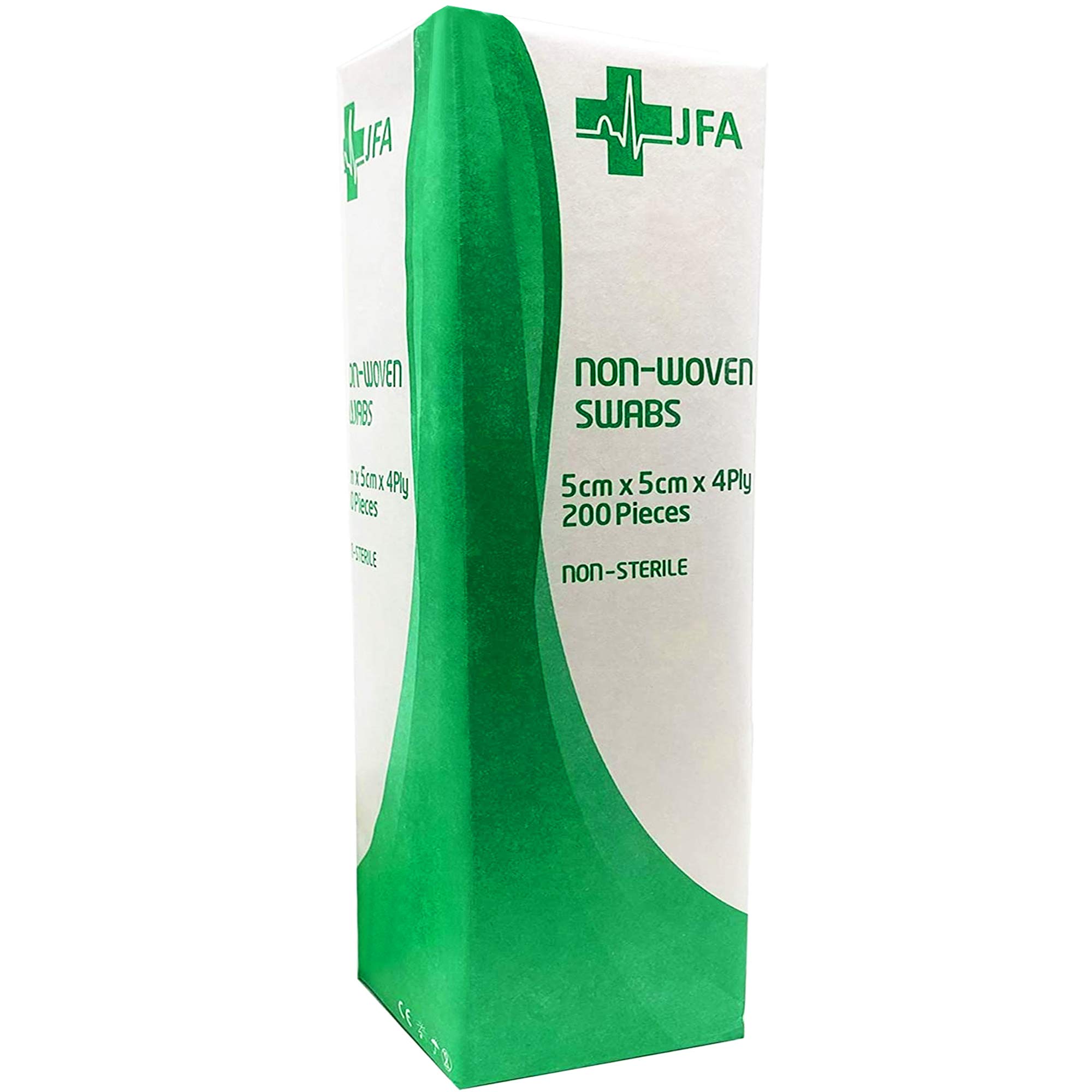 JFA Medical Premium Non-Woven Gauze Swabs, 5cm x 5cm - Pack of 200