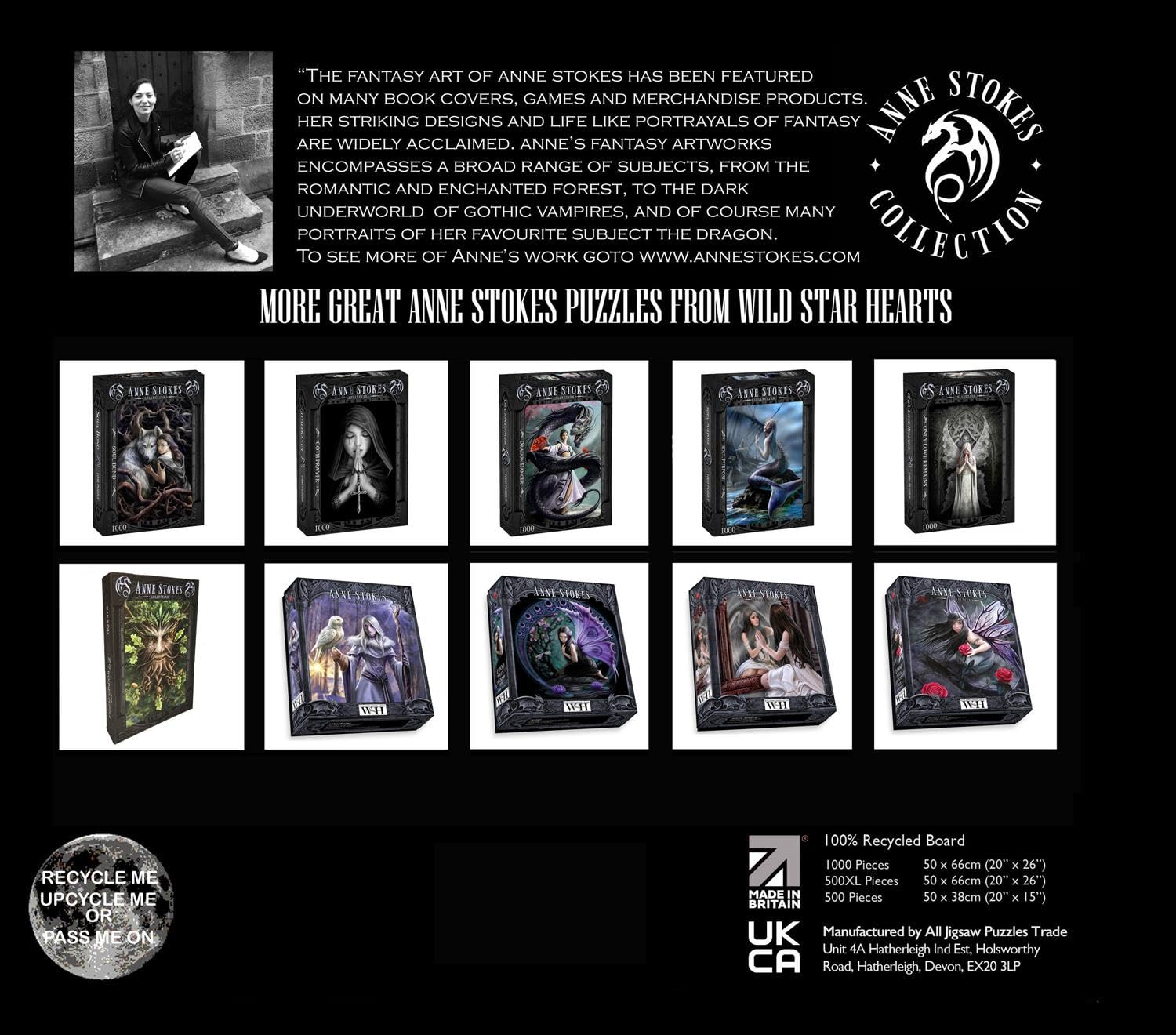 Wild Star Hearts Goth Prayer 1000 Piece Jigsaw Puzzle, Anne Stokes
