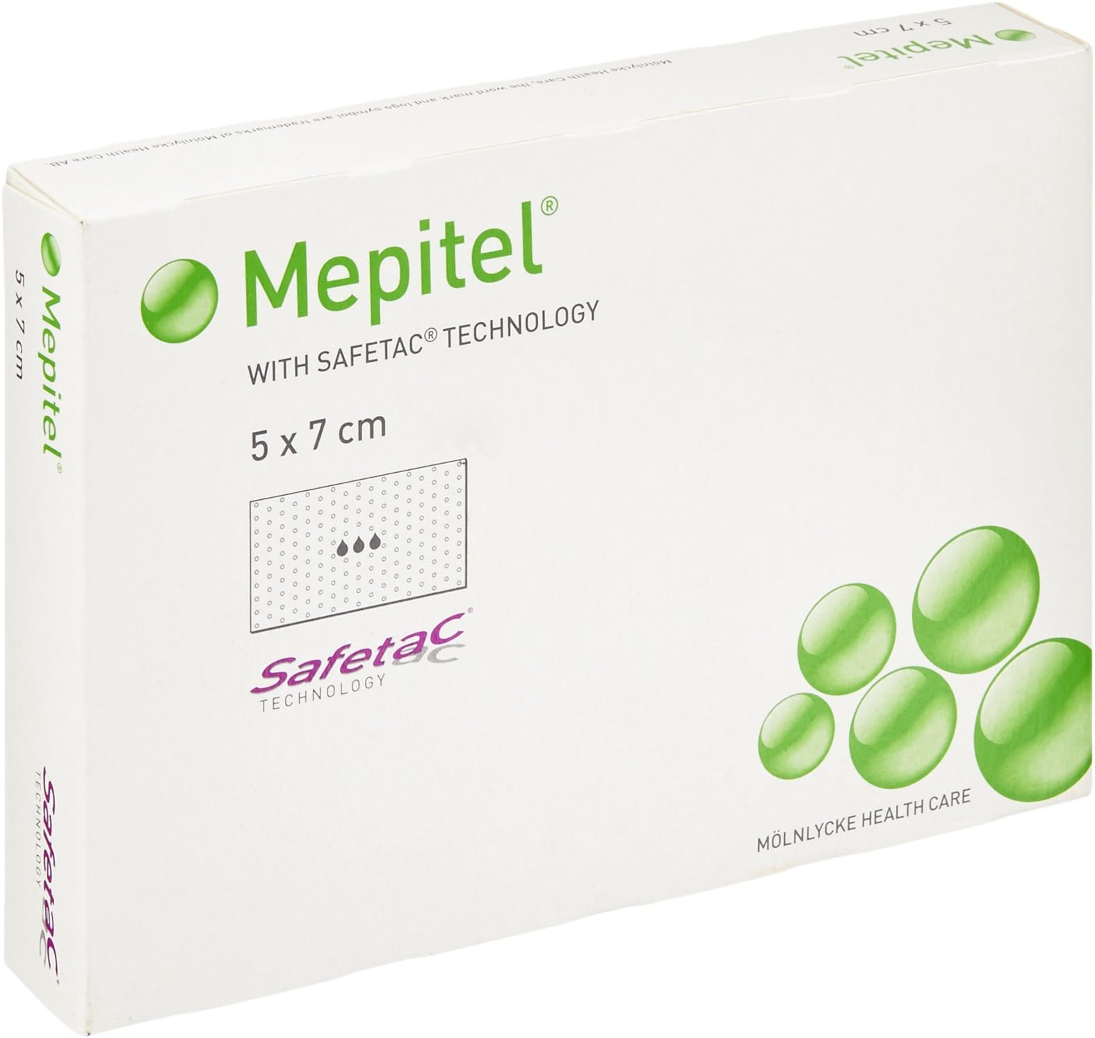 99XX0268 Wound Contact Layer Silicone Dressing, 5cm x 7cm, Pack of 5