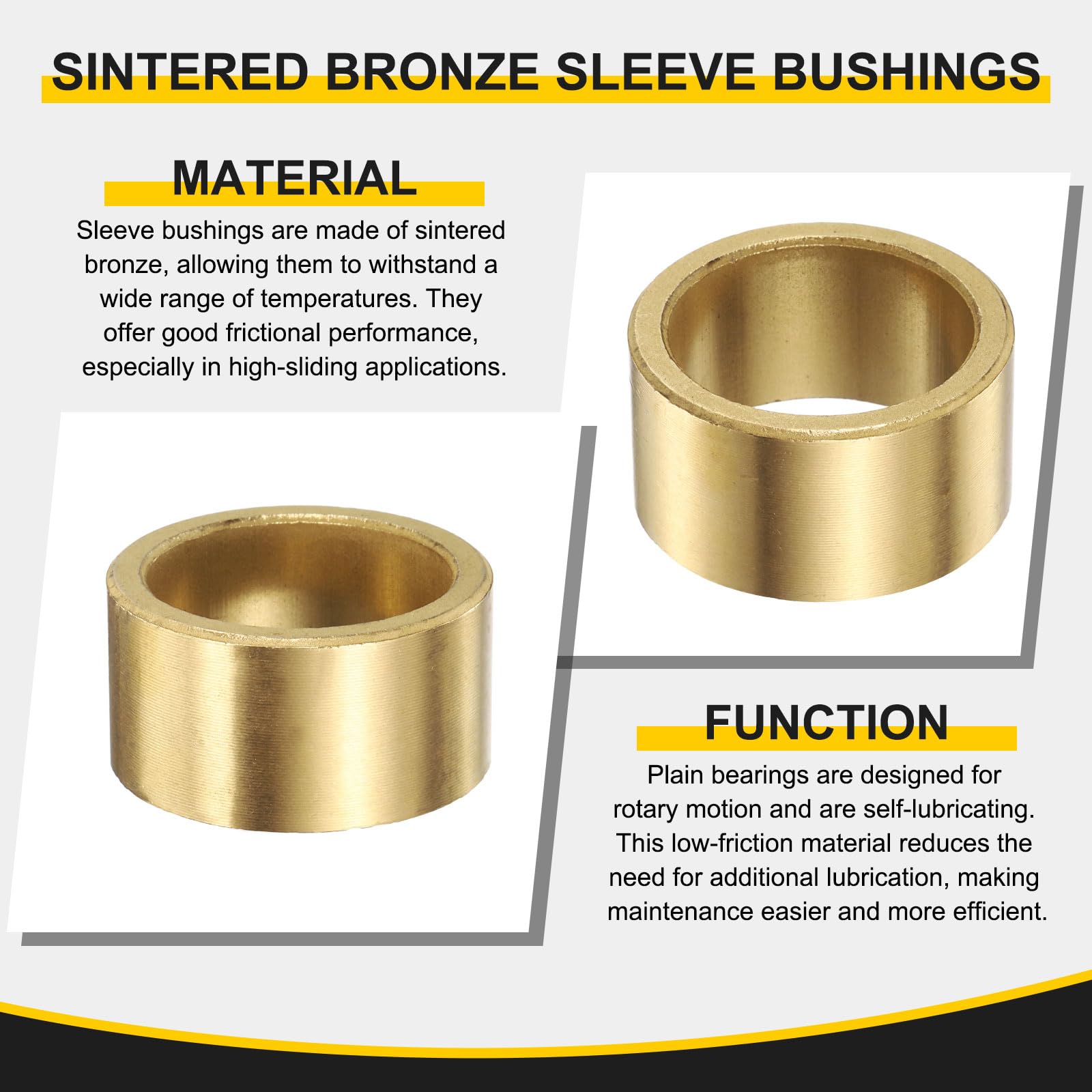 QUARKZMAN Cuscinetto A Manicotto, 28 X 35 X 40 mm(Alesaggio*OD*Lunghezza), Boccole Autolubrificanti In Bronzo Sinterizzato per Attrezzature Industriali